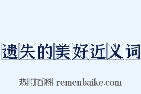 遗失的美好近义词是什么意思的图片